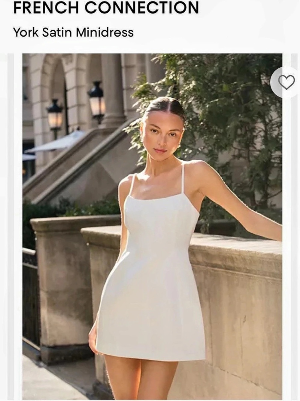 French Connection York Satin Minidress in White